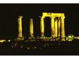 Corinth - Temple of Apollo at night